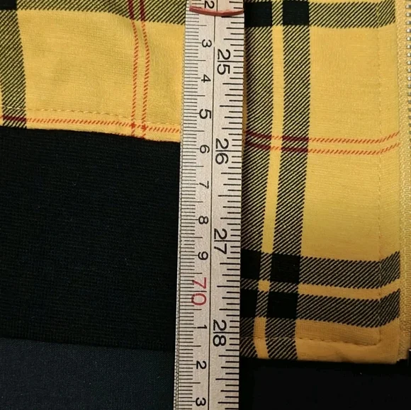 Torrid Betsy Johnson Bomber (3) & Pixie (3R) Luxe Ponte Pant Suit Yellow Plaid - Picture 5 of 15